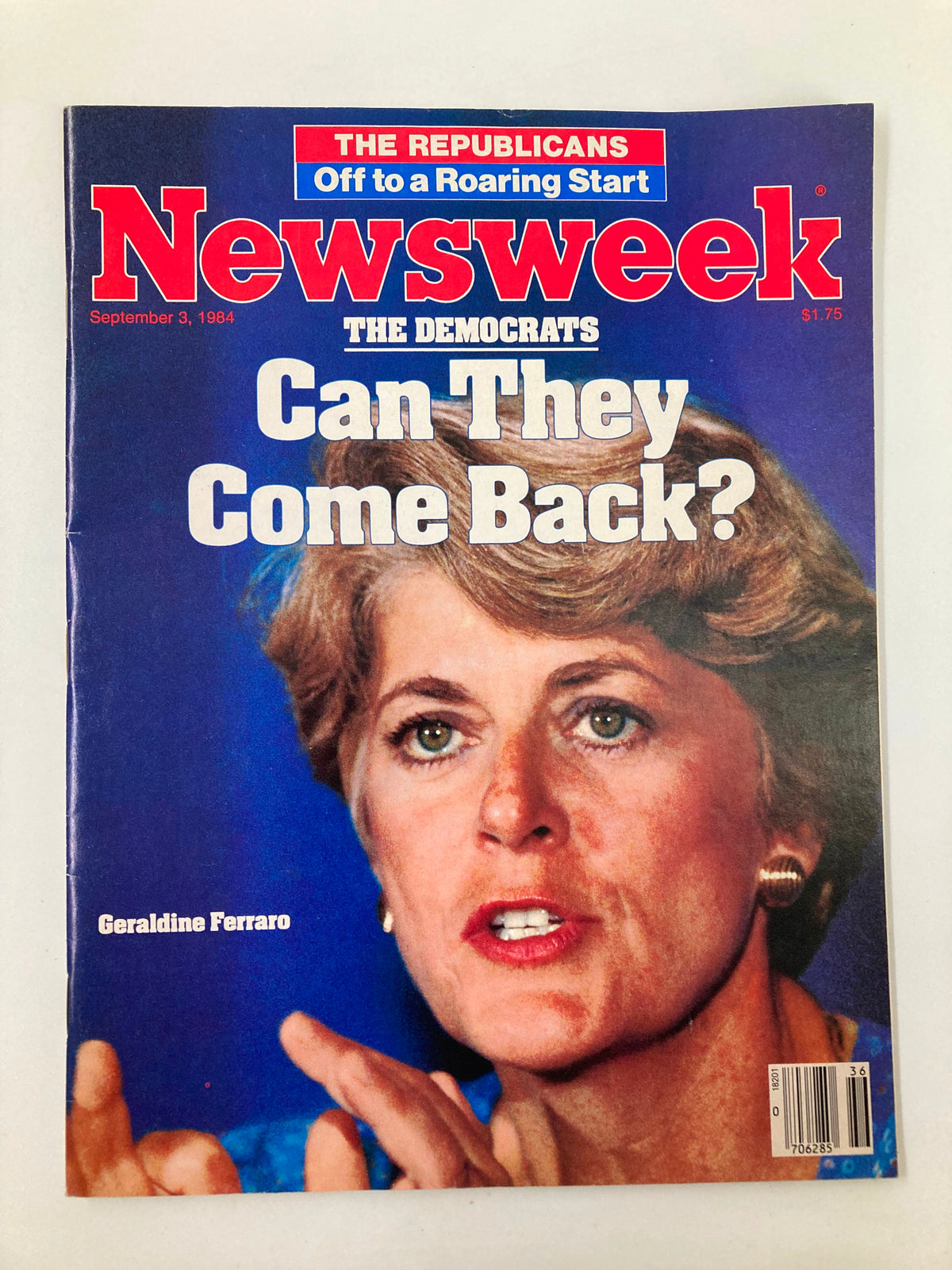 VTG Newsweek Magazine September 3 1984 featuring Geraldine Ferraro on the cover, with a headline questioning the Democrats' comeback potential.