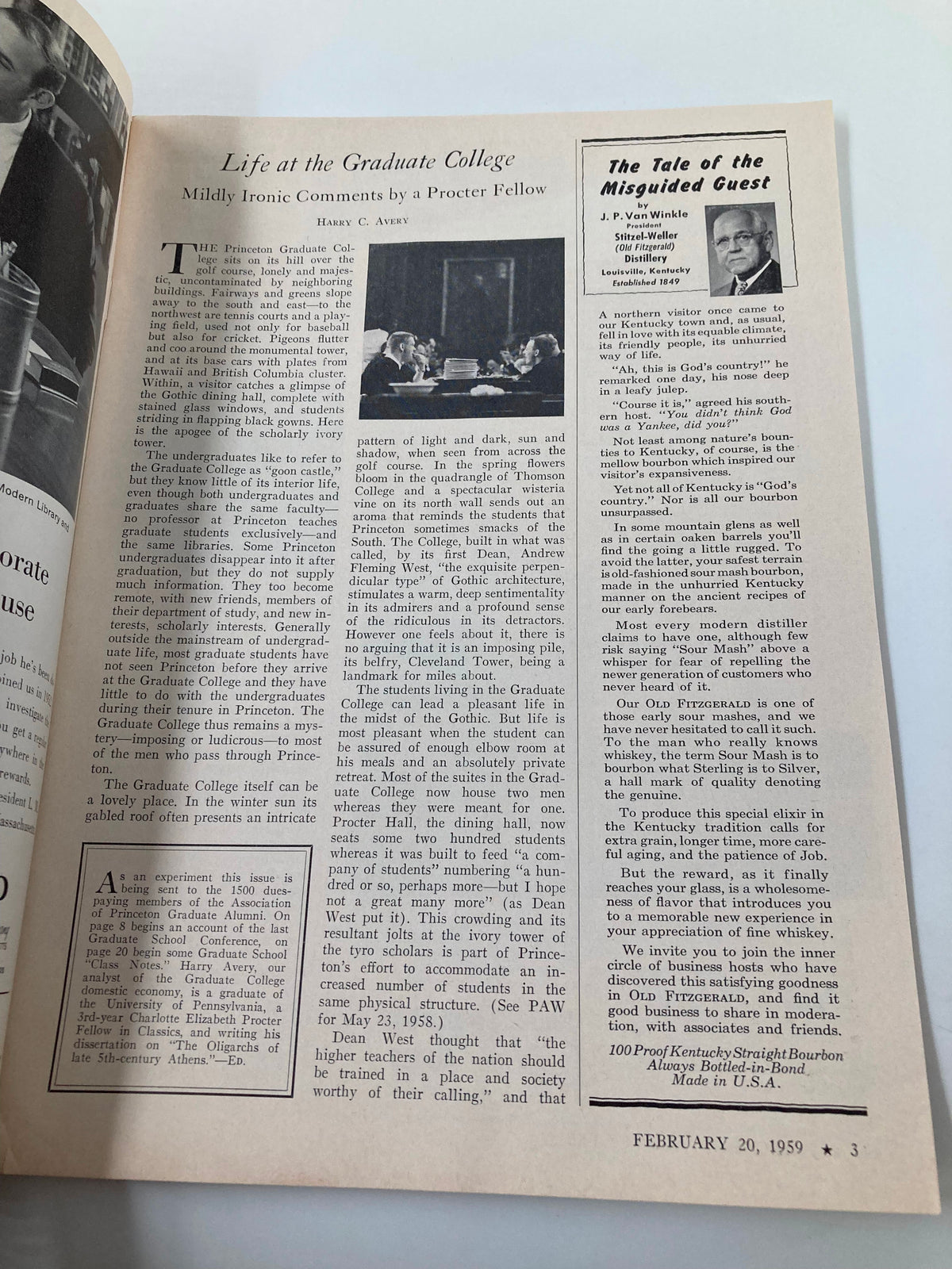 Vintage Princeton Alumni Weekly February 20 1959 The Comptons Graduate School Alumni