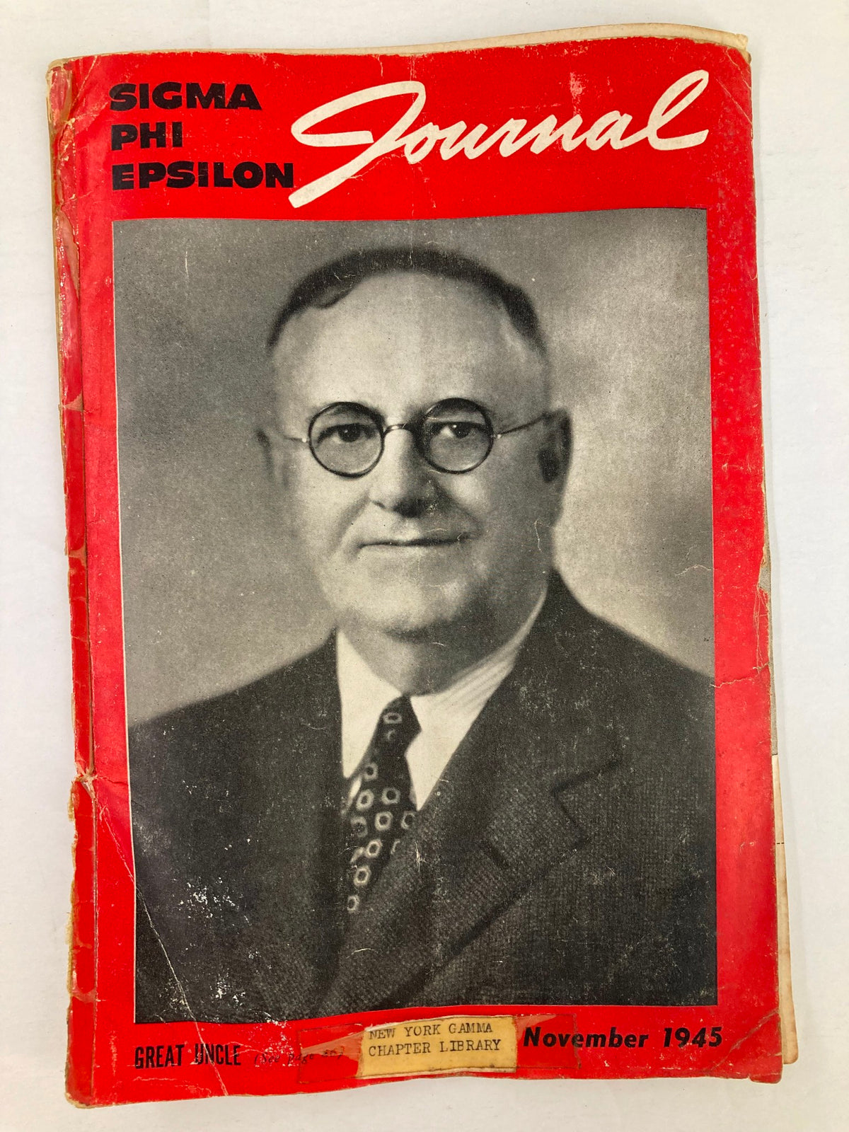 Vintage Sigma Phi Epsilon Journal November 1945 For The Good of The Order No Label
