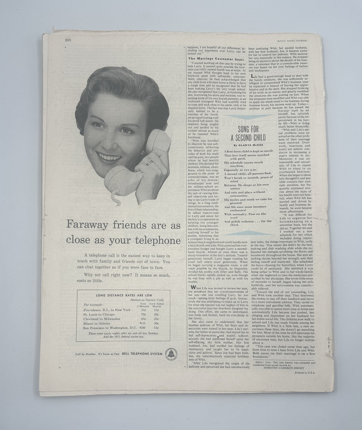 Ladies' Home Journal Magazine March 1958 Chanel Fashion, Benjamin Spock