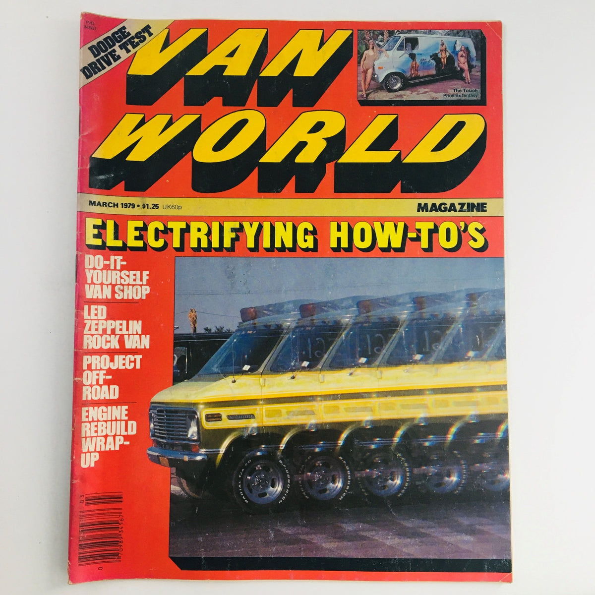 Cover of Van World Magazine March 1979, featuring Led Zeppelin and a project off-road van with an eye-catching design and electrifying how-to articles.