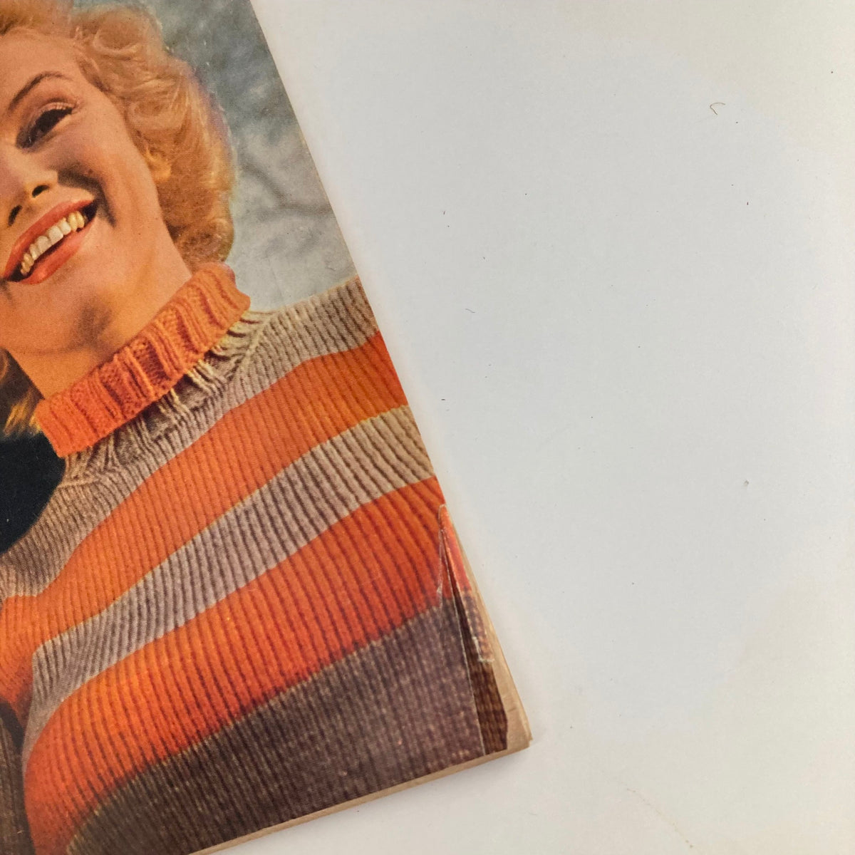 Close-up view of the July 5 1960 Look Magazine cover highlighting Marilyn Monroe's iconic hairstyle and fashion with vibrant color detail.