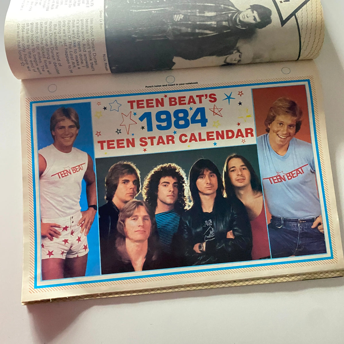 Teen Beat Magazine January 1984 displaying the cover of the 1984 Teen Star Calendar, featuring popular teen idols and stars.