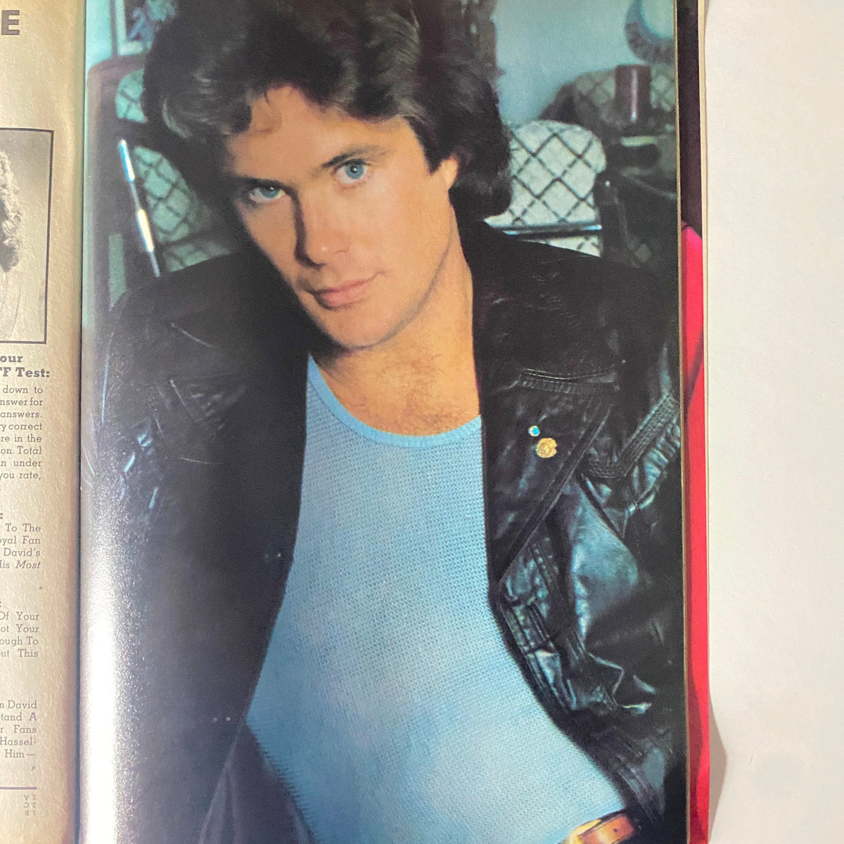 Image of David Hasselhoff featured in Teen Beat Magazine January 1984, showcasing his youthful looks and iconic style.