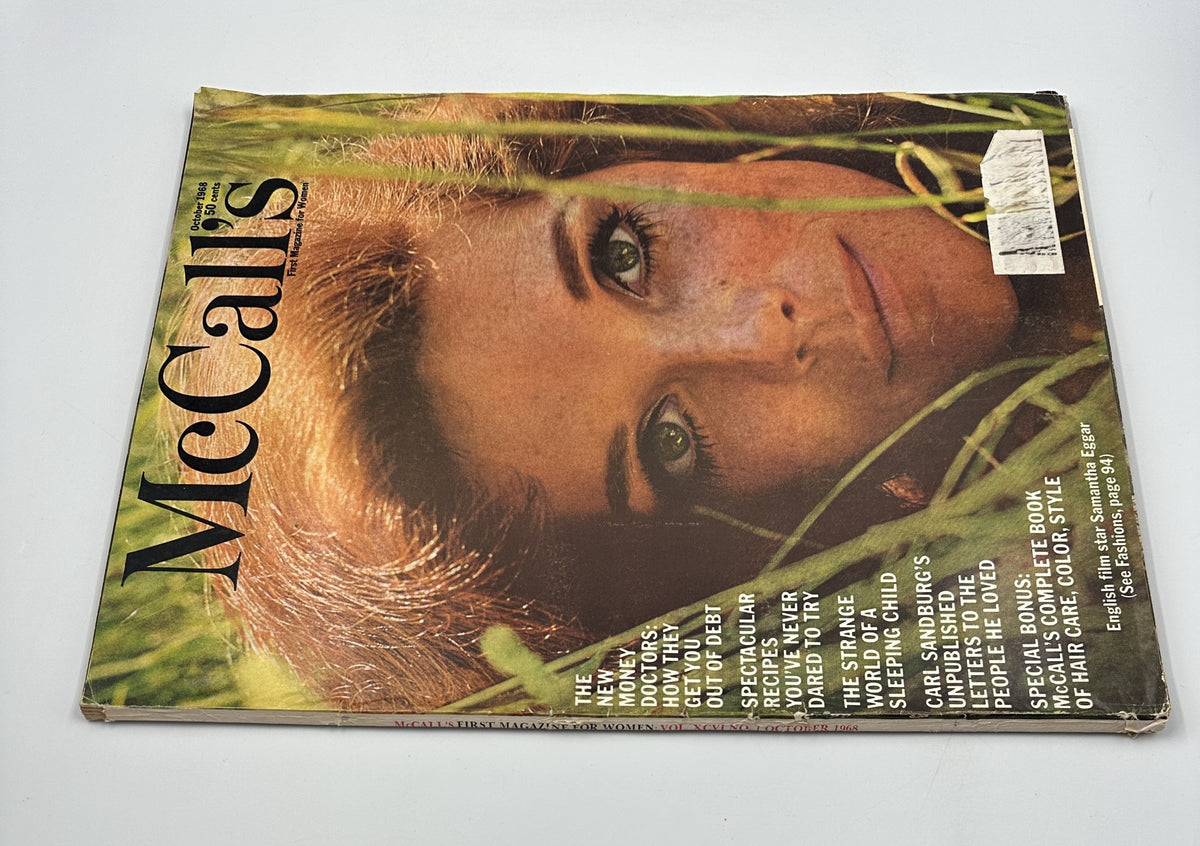 McCall's Magazine October 1968 Samantha Eggar, Carl Sandburg, Hair Care