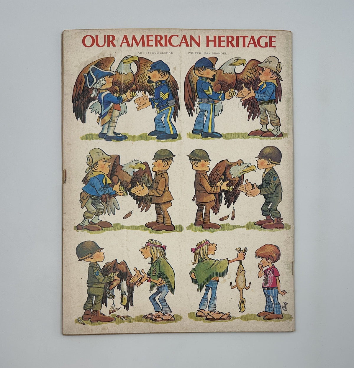 Cover of MAD Magazine No. 143 from June 1971 featuring a satirical illustration titled 'Our American Heritage' with characters interacting humorously amidst symbols of American culture. This magazine is graded Fine (FN 6.0) and shows typical light wear.