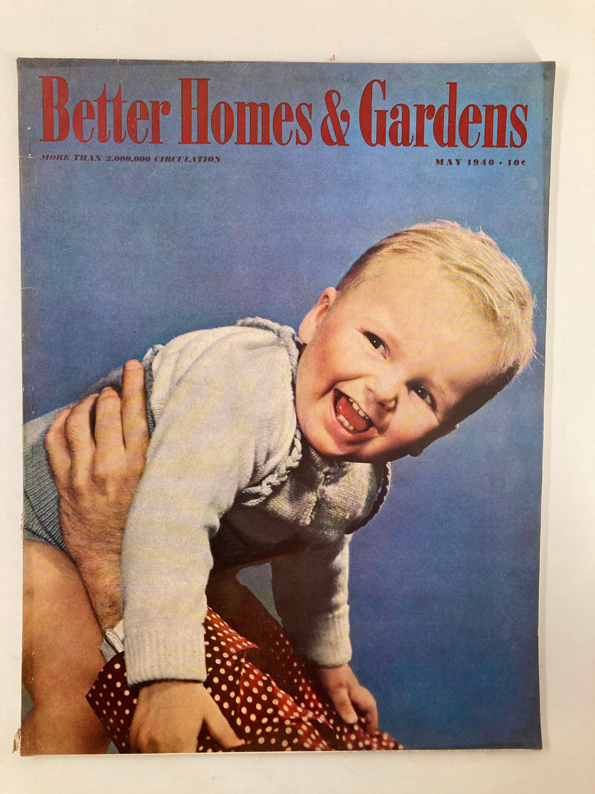 Vintage Better Homes & Gardens Magazine Cover from May 1940 titled 'Summer Takes The Floor' featuring a joyful child.