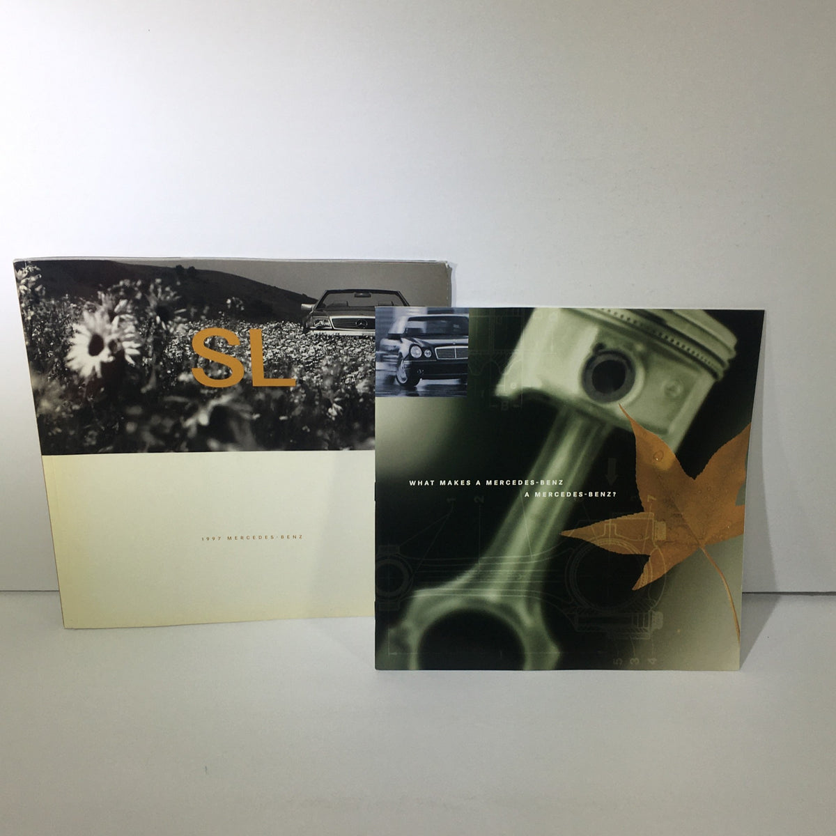 1997 Mercedes-Benz SL-Class Dealership Car Auto Brochure Catalog showcasing the cover, featuring a sleek design and captivating photography.