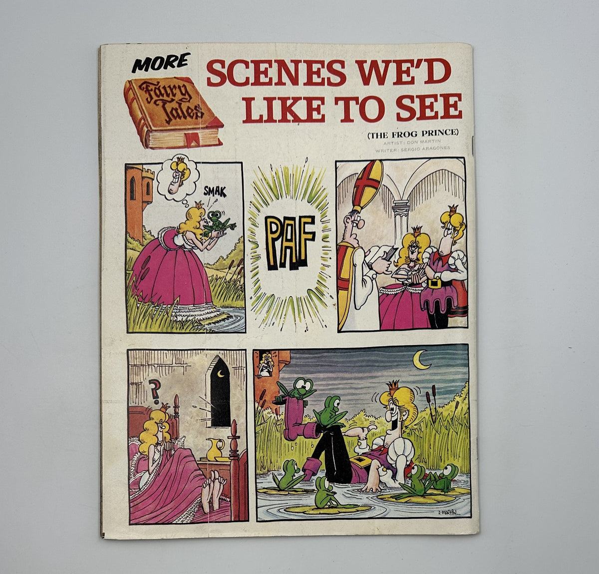 More Fairy Tales magazine cover featuring 'Scenes We’d Like to See' related to The Frog Prince, showcasing cartoon illustrations relevant to the fairy tale theme.