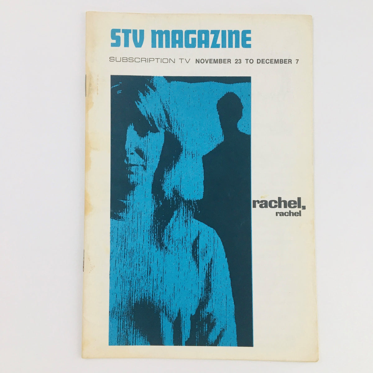 Cover of STV Magazine Subscription TV from November 23 to December 7, 1968 featuring Joanne Woodward in Rachel.