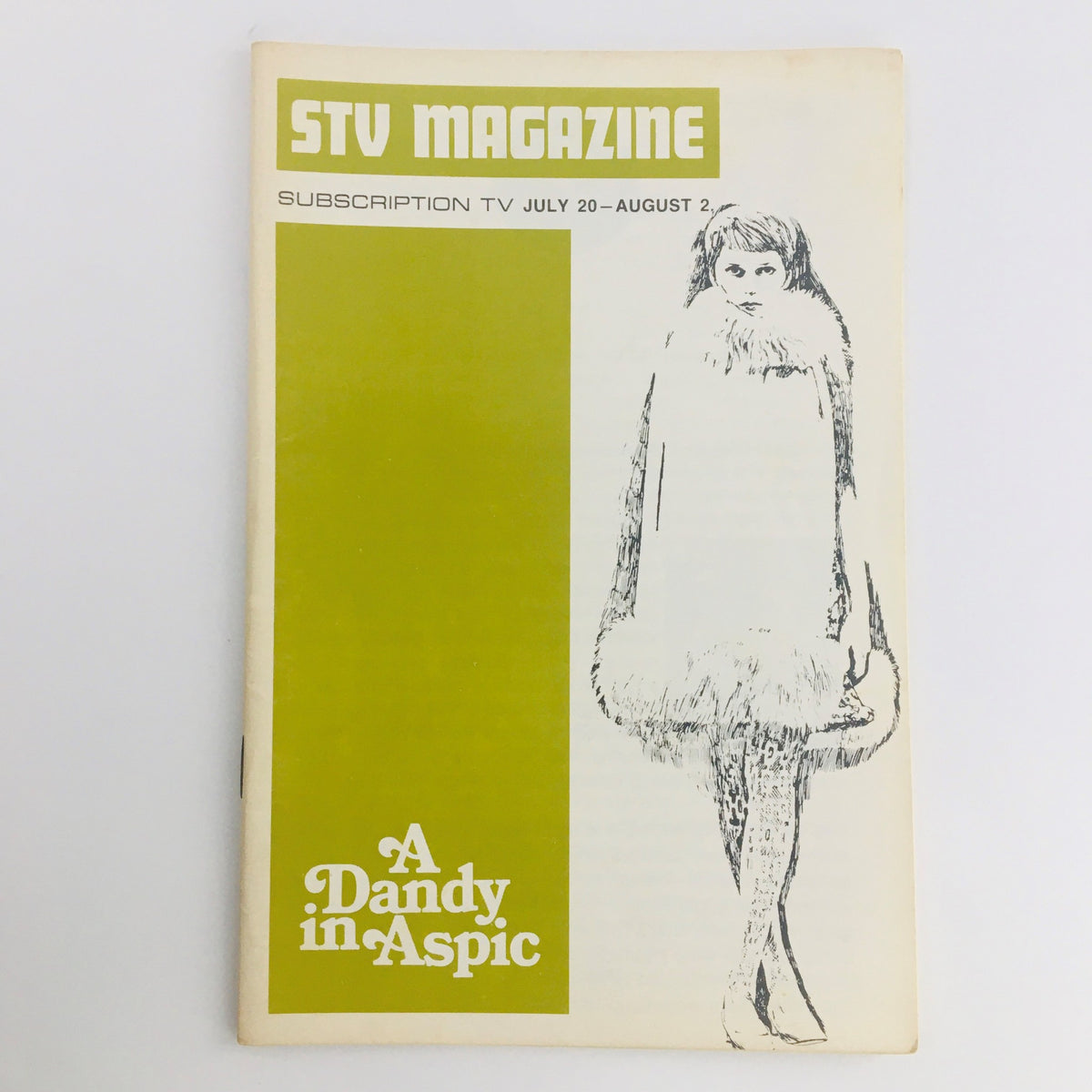Cover of STV Magazine Subscription TV from July 20 to August 2, 1969, featuring the title and a vintage illustration related to 'A Dandy in Aspic', showcasing the retro design and nostalgic appeal of the era.