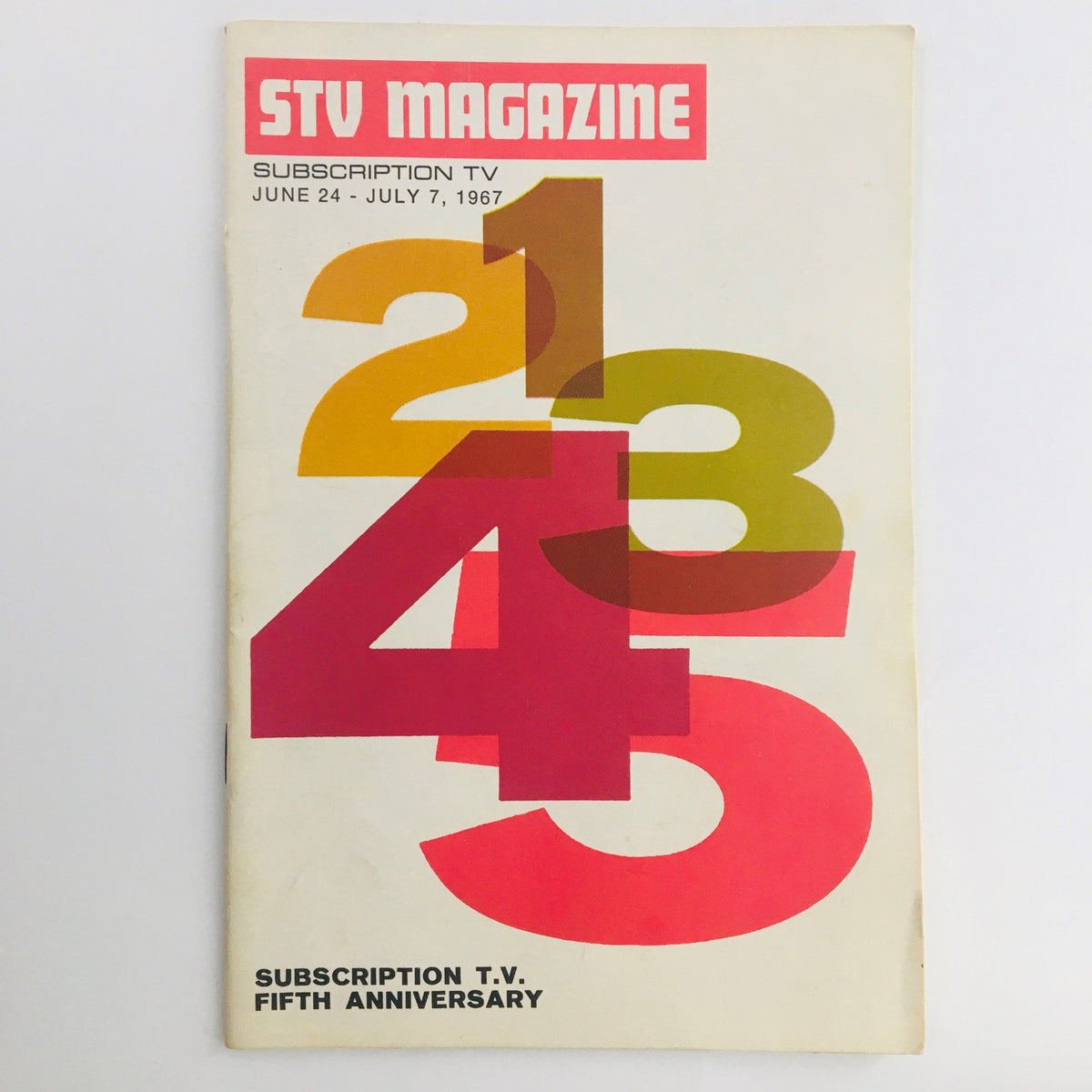 Cover of STV Magazine Subscription TV dated June 24-July 7, 1967 showcasing colorful numbers and the title, featuring Paul Newman in the film Hombre.