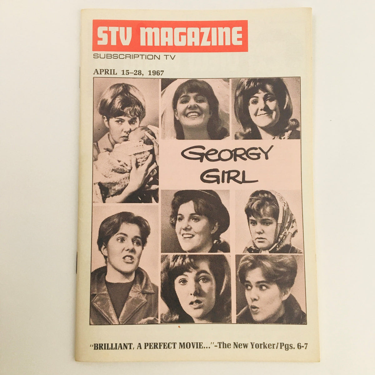 Cover of STV Magazine Subscription TV from April 15-28, 1967, featuring 'Georgy Girl' with images of Lynn Redgrave and other actresses.