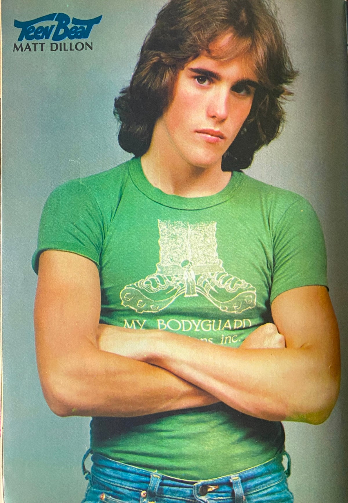 Photograph of Matt Dillon in Teen Beat Magazine May 1981, capturing the essence of the era's teen heartthrobs and film stars.
