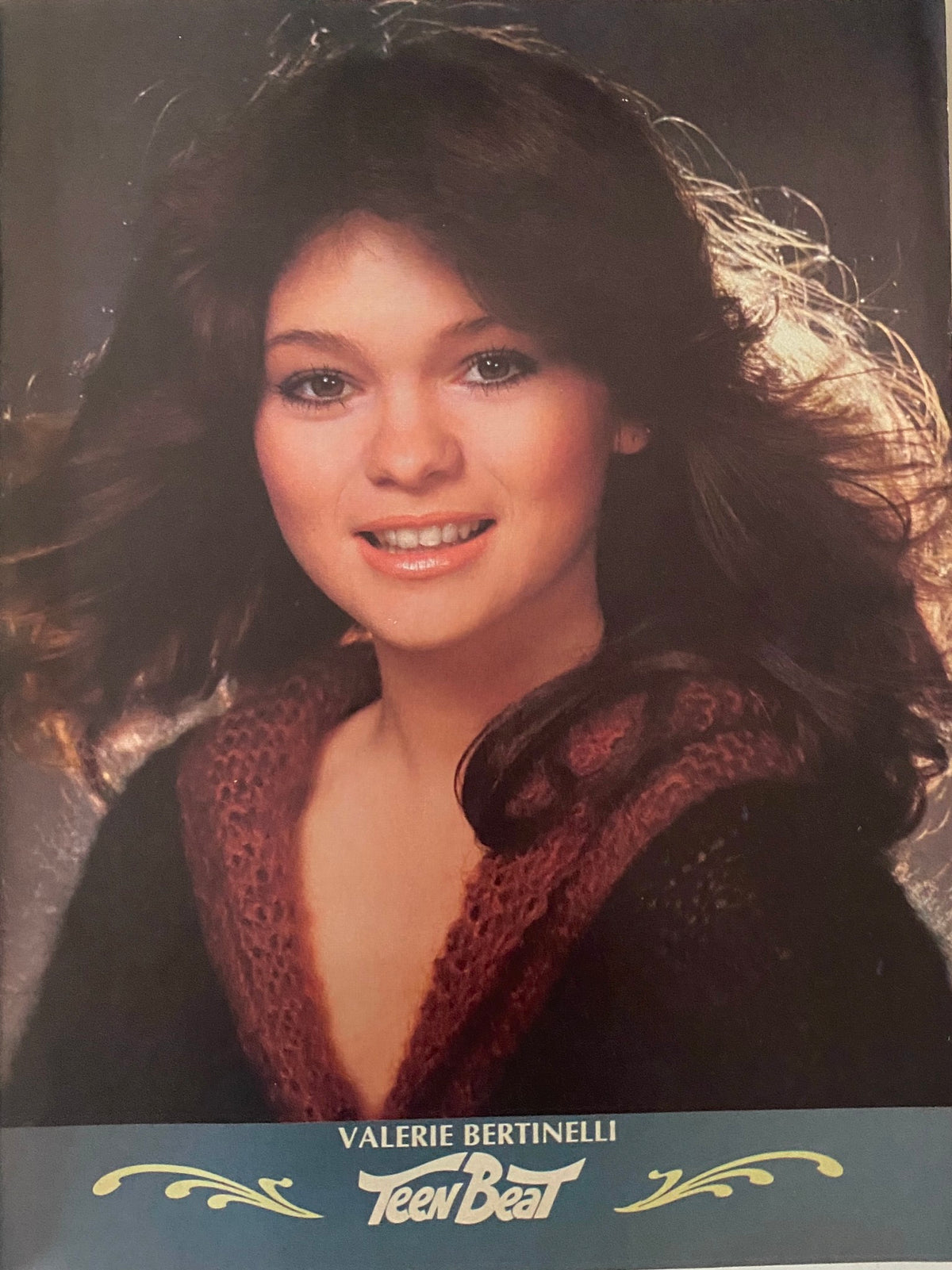 Full-page feature of Valerie Bertinelli from Teen Beat Magazine October 1980.
