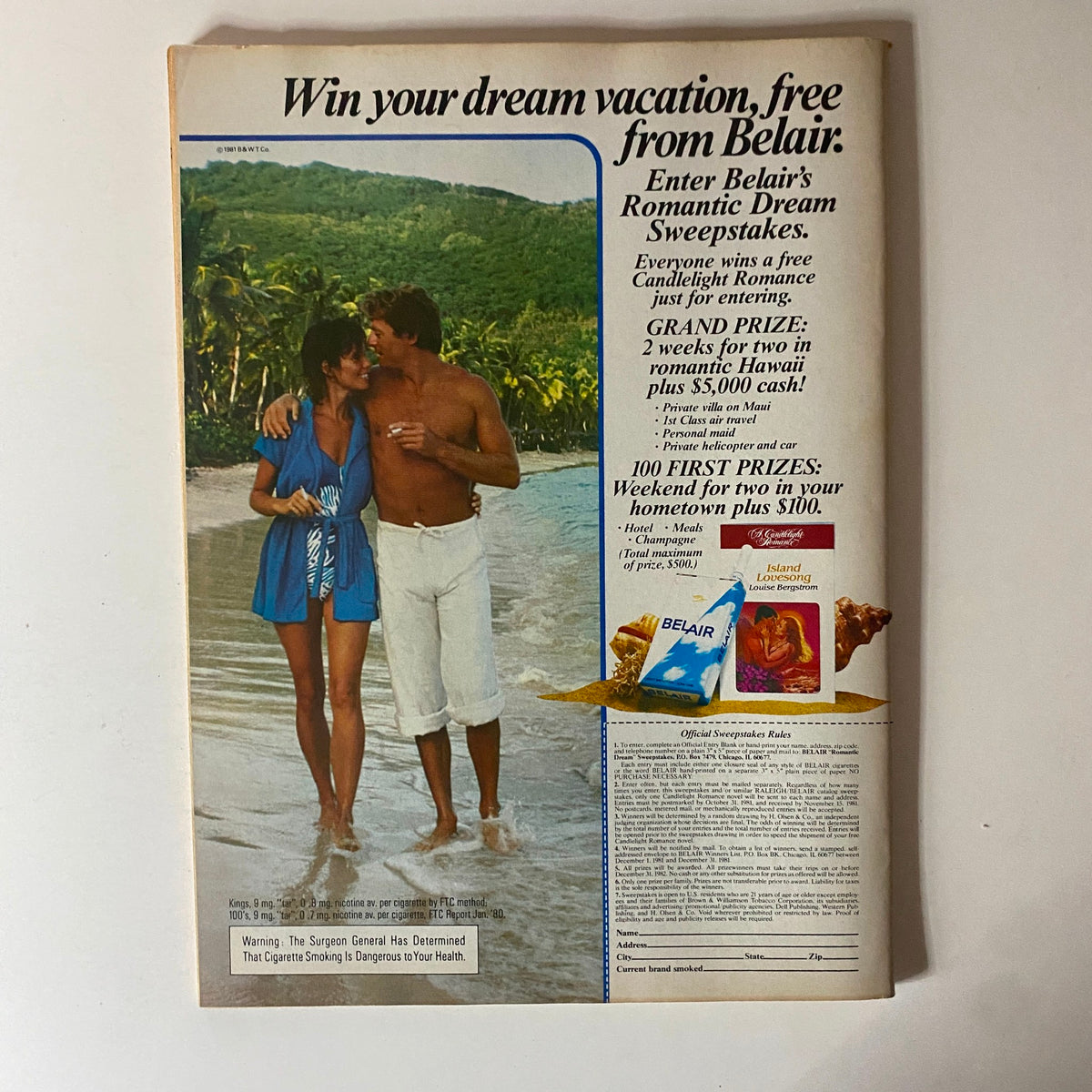 TV Picture Life Magazine September Burt Reynolds, Olivia Newton-John No Label VG