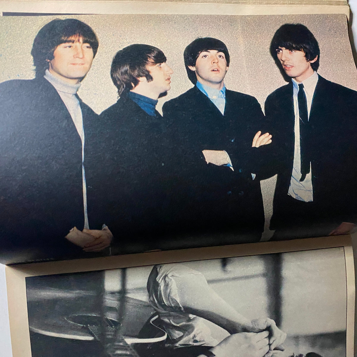Rock Stars Photo Album No. 7 featuring The Beatles in a vintage photograph, showcasing iconic rock legends from the 1960s.