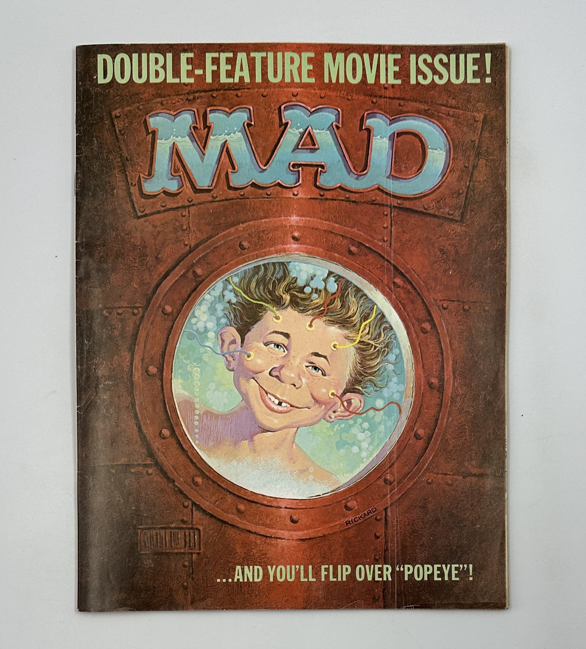 Back cover of MAD Magazine No. 225 September 1981 displaying another humorous illustration with a theme related to the magazine's double-feature movie issue.