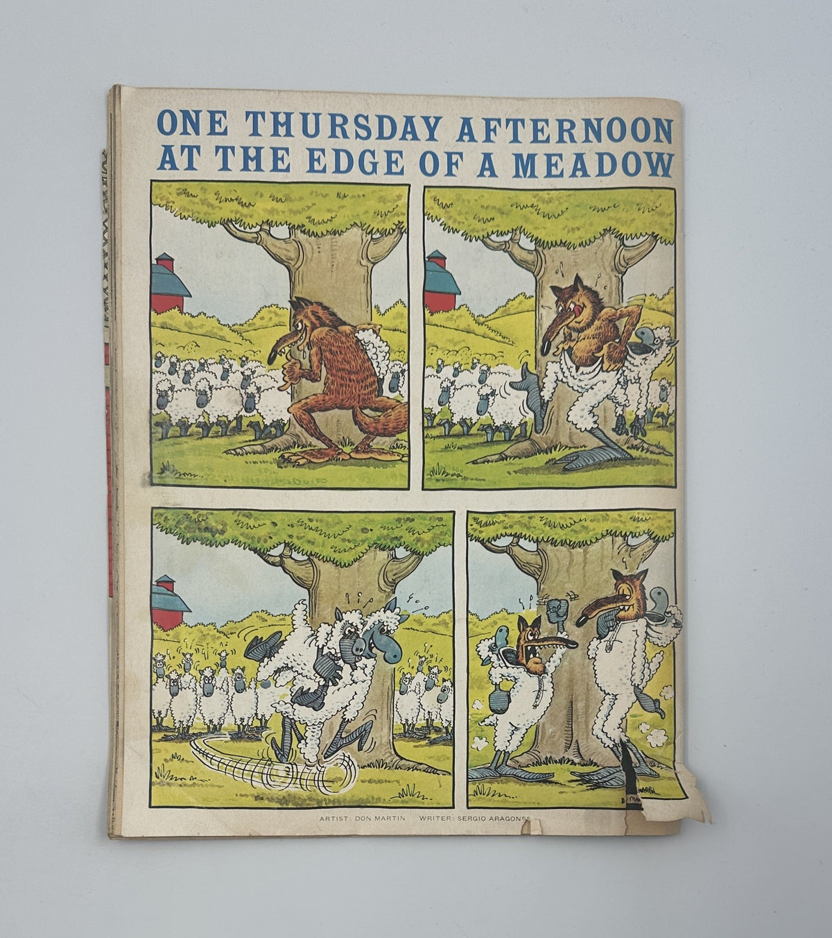 Cover image from MAD Magazine No. 201, September 1978, depicting a comic scene titled 'One Thursday Afternoon at the Edge of a Meadow' with characters engaging humorously in the storyline.