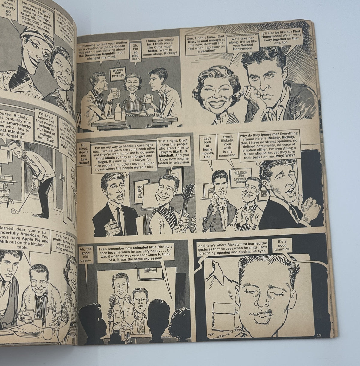 Page from MAD Magazine No. 100 featuring comic strip with characters in a humorous conversation, showcasing artistic style from January 1966.