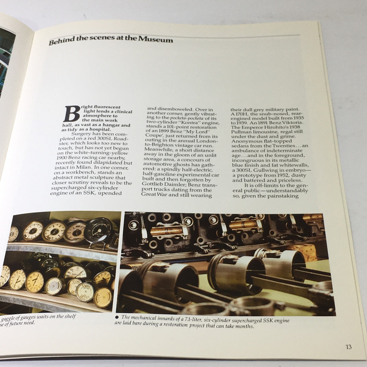 1982 Mercedes-Benz Volume V Dealership Car Auto Brochure Catalog with a behind-the-scenes look at the museum's restoration and preservation efforts.