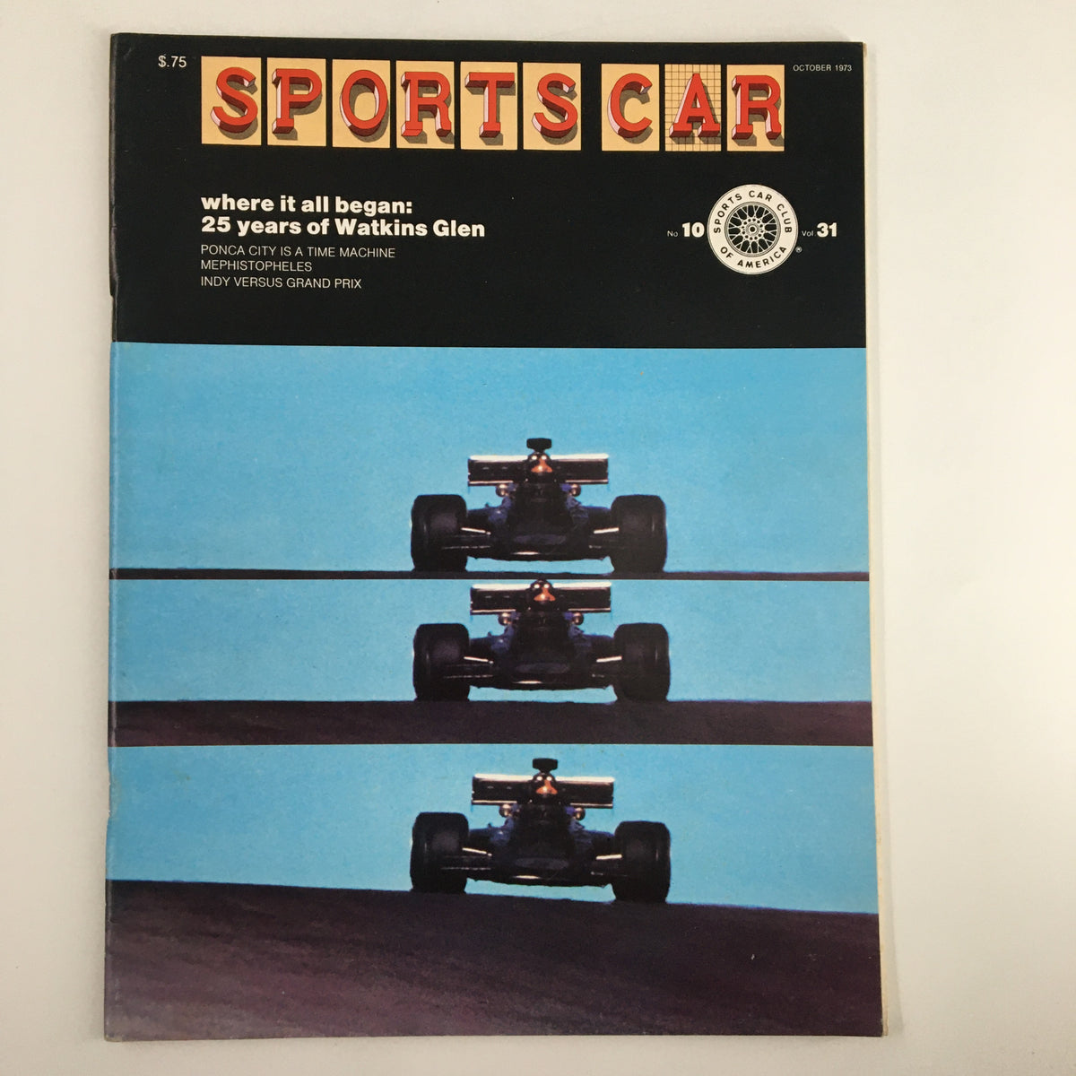 Vintage Sports Car Magazine October 1973 John Player Special Lotus No Label
