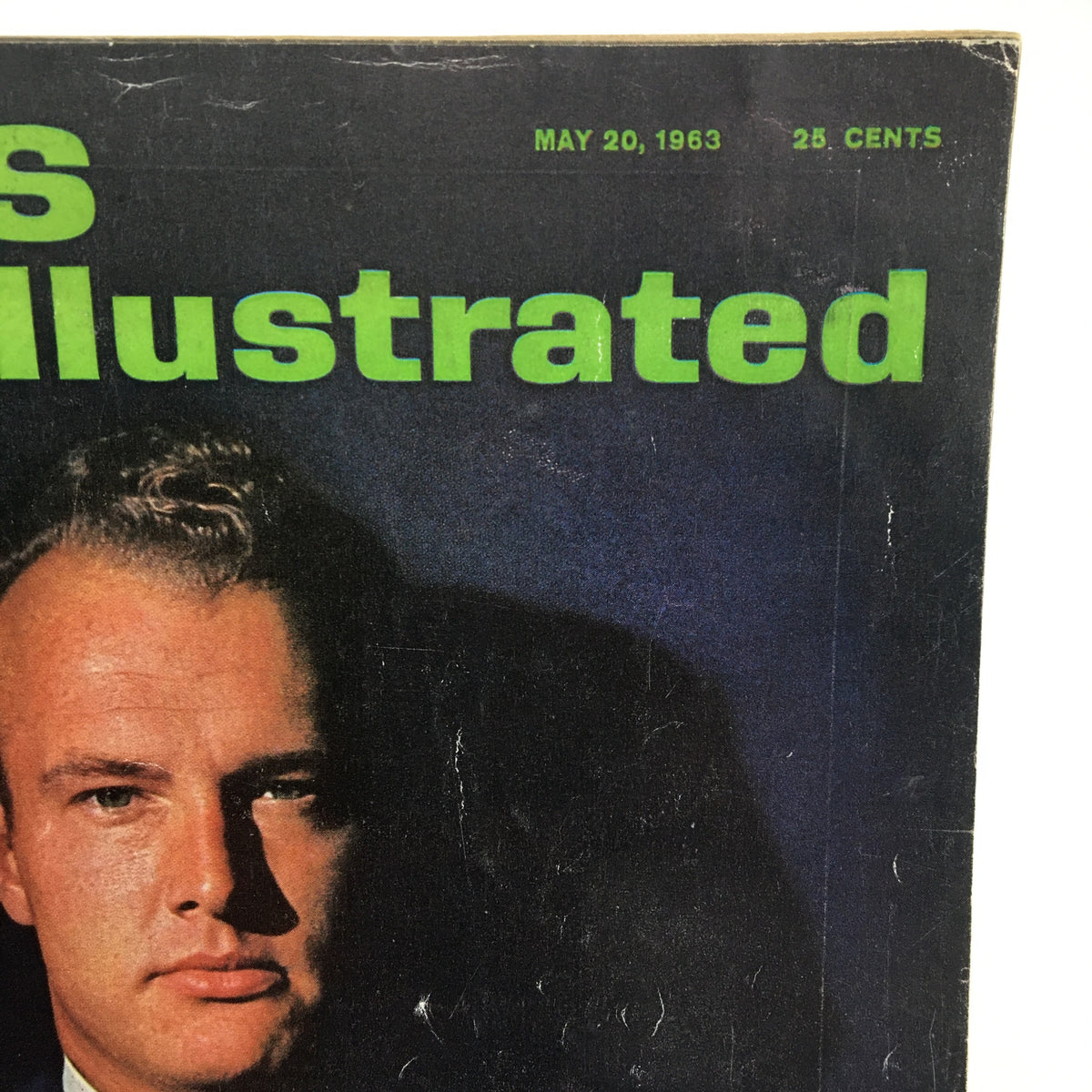 Title section of the VTG Sports Illustrated Magazine dated May 20, 1963, displaying the magazine's name and publication date with an emphasis on Paul Hornung's image.
