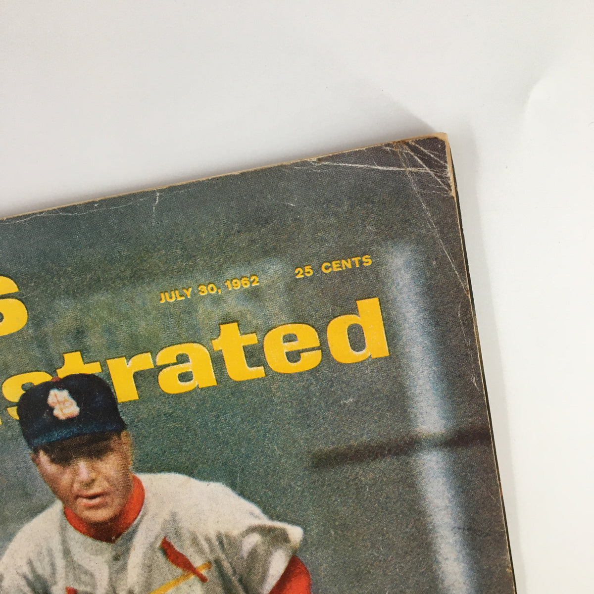 Cover of the vintage Sports Illustrated Magazine dated July 30, 1962, featuring Ken Boyer, the third baseman. The cover highlights the date and magazine title, showcasing the charm of 1960s baseball history.