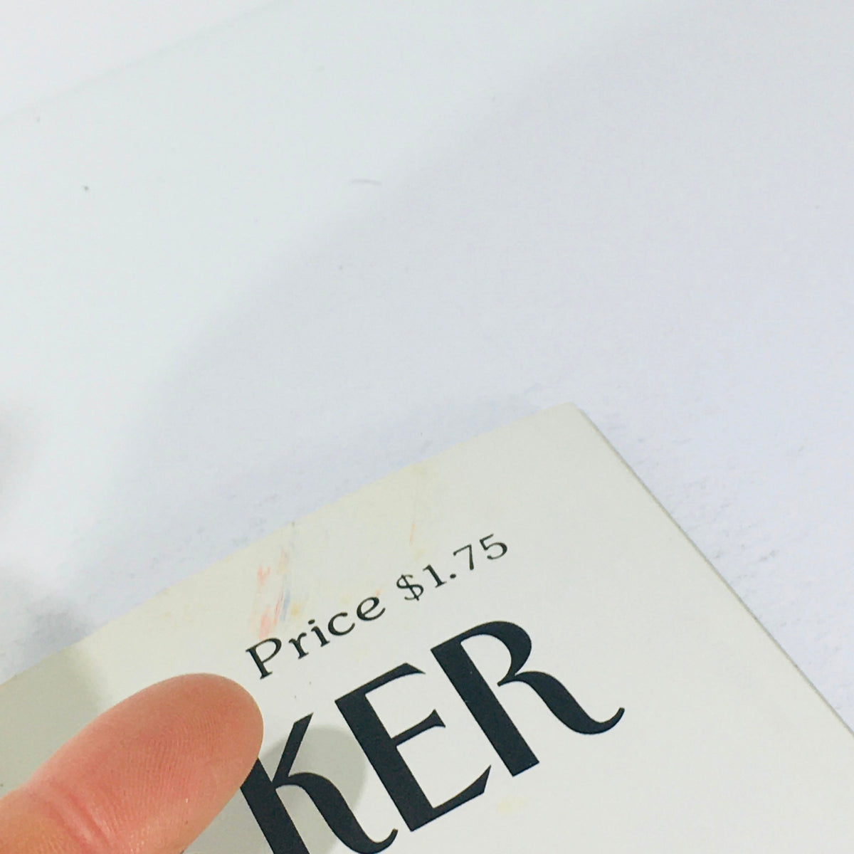 Close-up of The New Yorker: December 19 1988 magazine showing the price of $1.75, emphasizing the vintage nature of this collectible publication.
