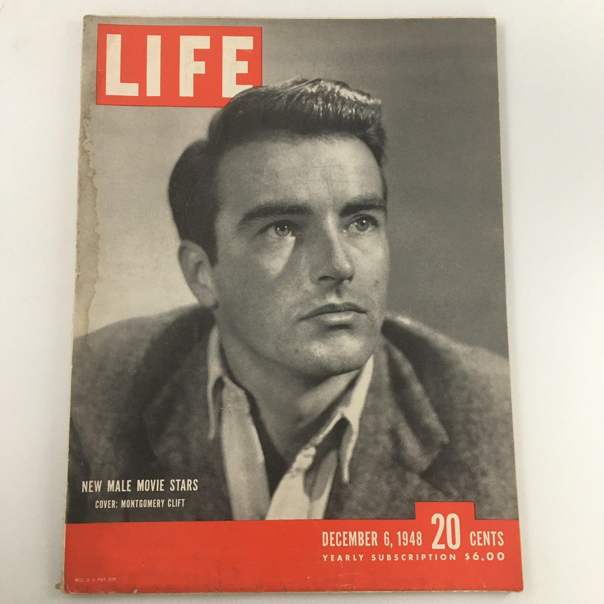 VTG Life Magazine December 6 1948 featuring Montgomery Clift on the cover, showcasing a classic Hollywood star in vintage photography.