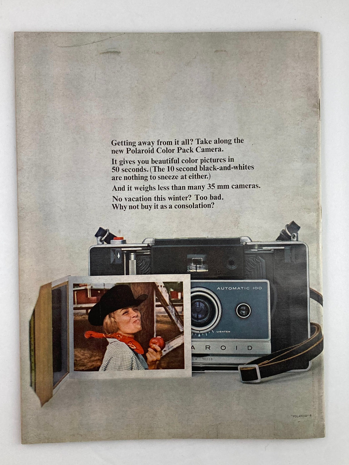 VTG Newsweek Magazine February 24 1964 Bugs About Beatles showcasing a vintage advertisement for the Polaroid Color Pack Camera, emphasizing photography innovation in the 1960s.