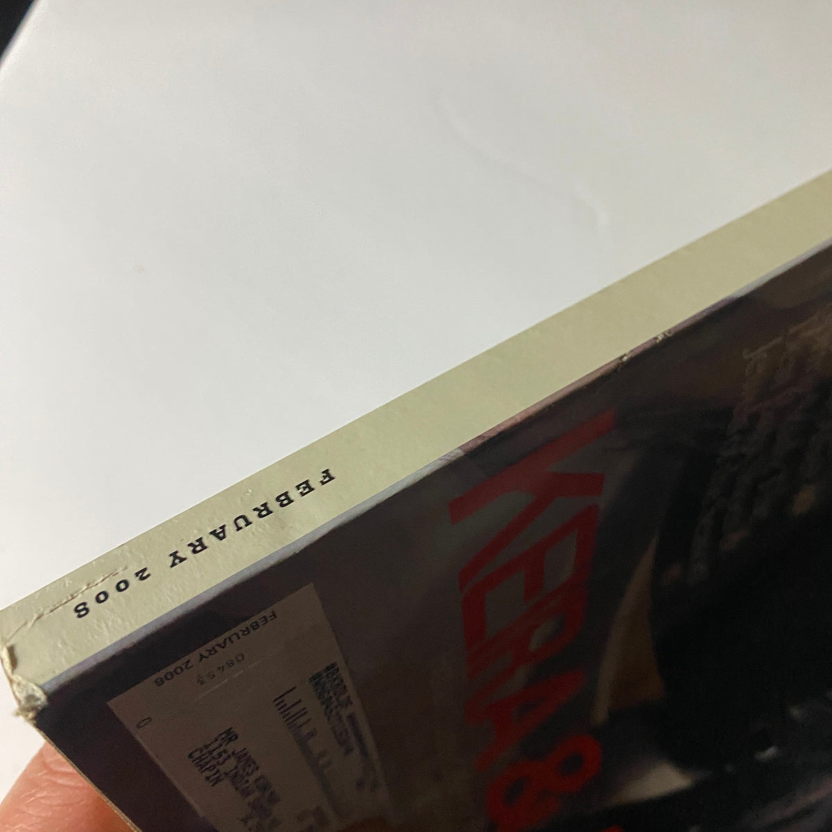 Spine of W Magazine February 2008, indicating the publication date and adding to the vintage appeal of the Keira Knightley and James McAvoy cover issue.