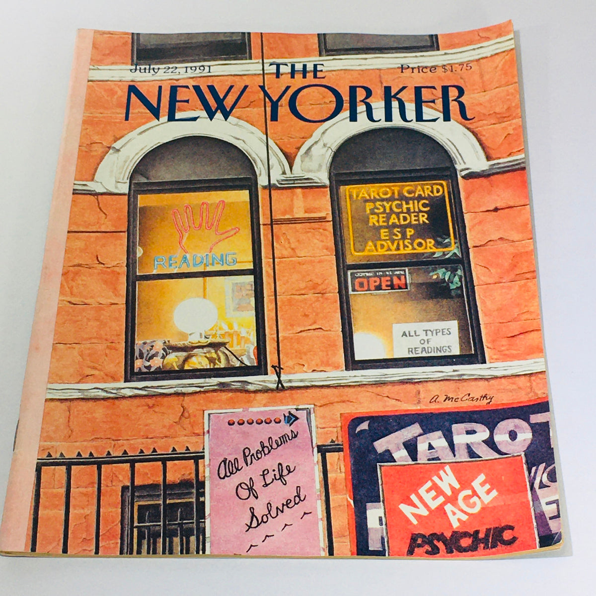 The New Yorker Magazine July 22 1991 Tarot Card Phsychic Reader by Ann McCarthy