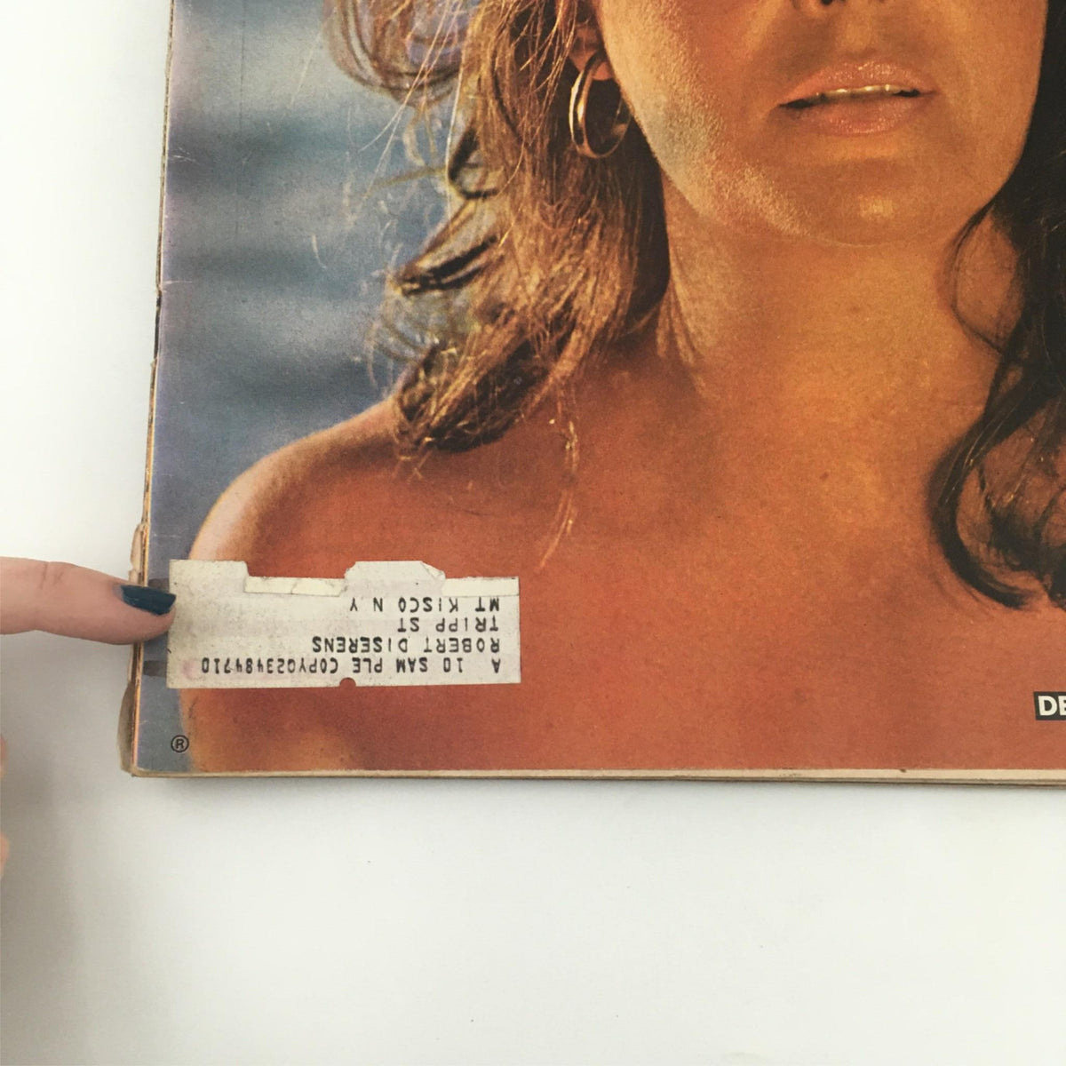 Cover detail of Life Magazine December 18, 1964, featuring Elizabeth Taylor. The image shows a close-up of Elizabeth Taylor's profile with a vintage address label on the magazine, reflecting the magazine's age and authenticity.