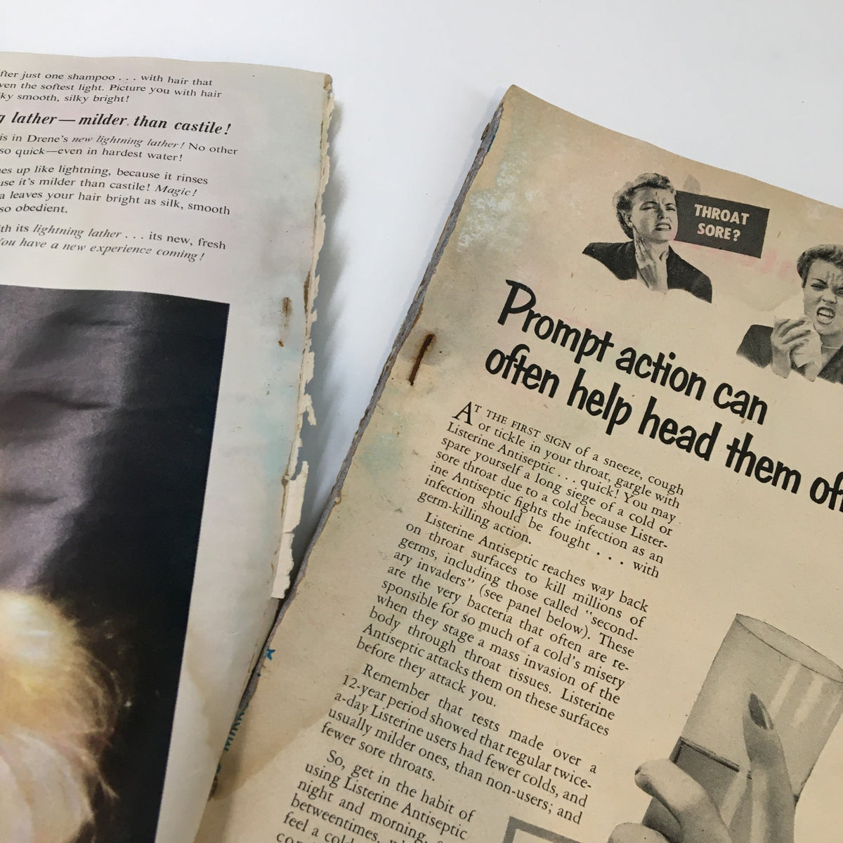 Interior page of the VTG TV Radio Mirror Magazine from March 1953, highlighting vintage advertisements and nostalgic content that reflects the media landscape of the early 1950s.