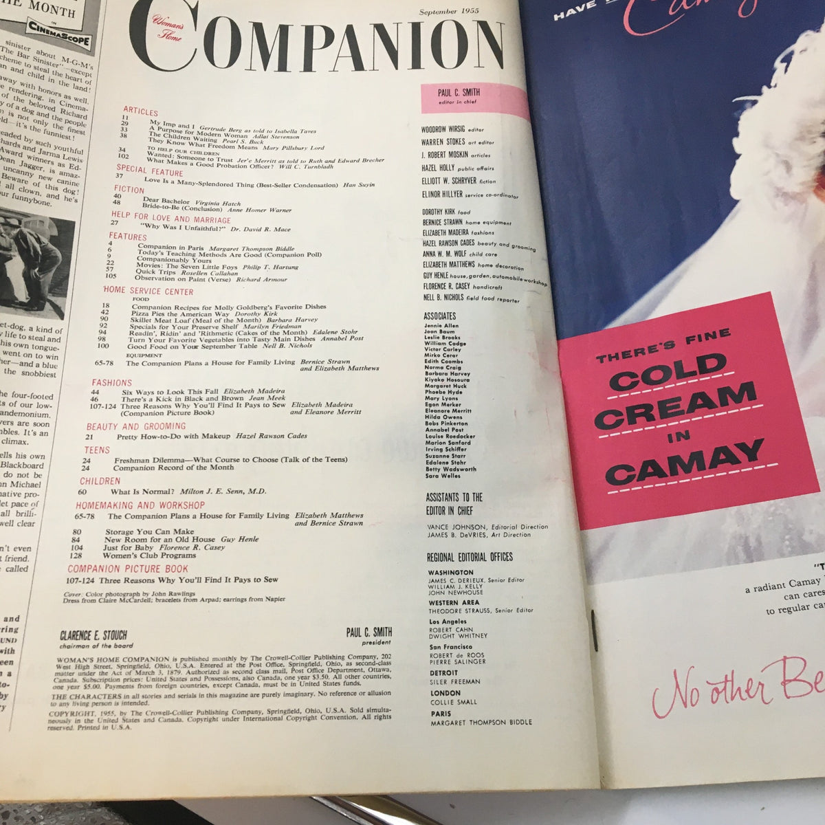 Woman's Home Companion Magazine September 1955 The Shocking Scandal of Adaption