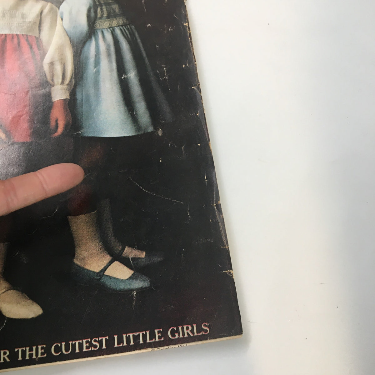 Close-up of the VTG McCall's Magazine August 1964 cover, highlighting the designs of the children's dresses and the magazine's title 'Take Your Choice: Irene Dunne Then or Sophia Loren Now.'