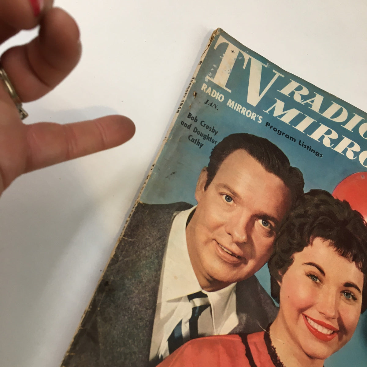 Vintage TV Radio Mirror Magazine January 1956 Cover Portrait of Bob and Cathy Crosby