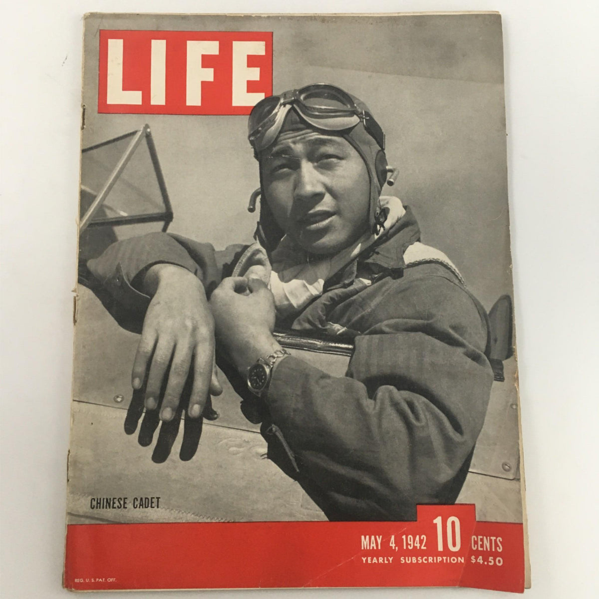 VTG Life Magazine May 4, 1942 featuring Chao-Min Cheng, a Chinese Air Cadet, showcasing historical wartime aviation culture.