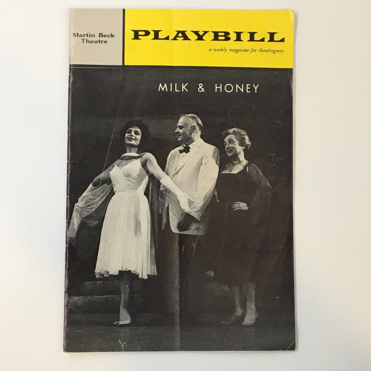 1962 Playbill for Milk and Honey at Martin Beck Theatre featuring Robert Weede and Molly Picon.
