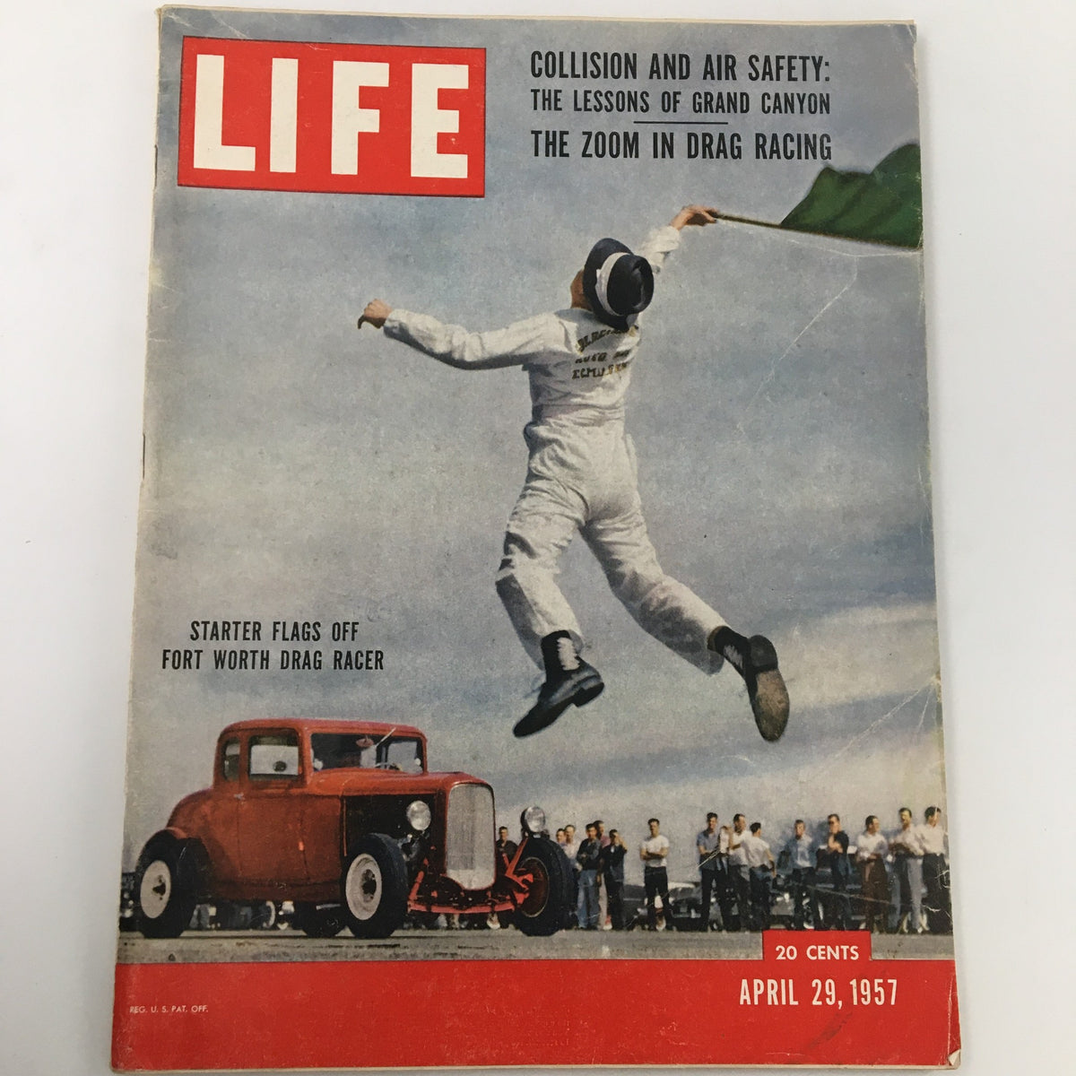 Life Magazine April 29 1957 The Zoom in Drag Racing Newsstand