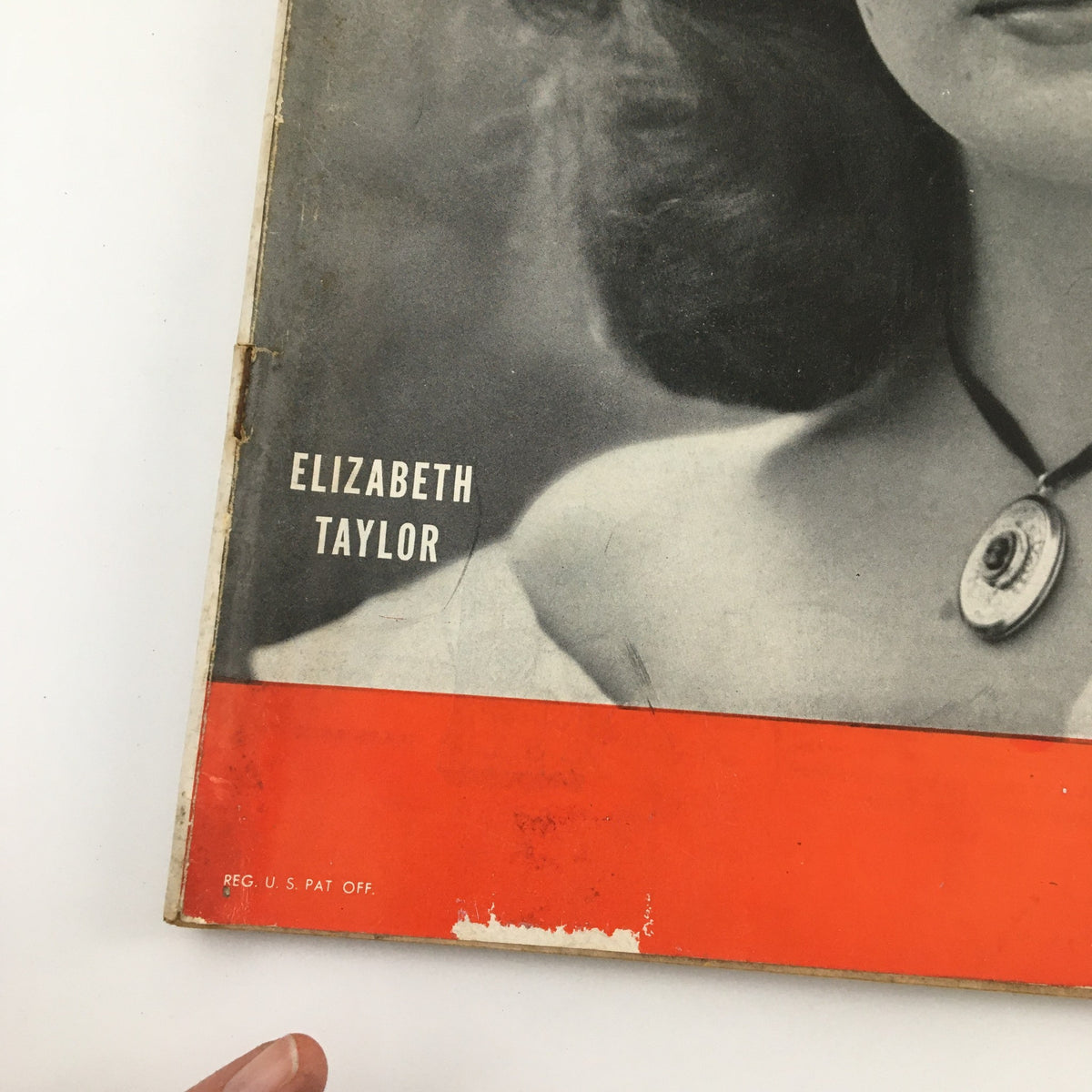 Close-up view of the cover of VTG Life Magazine July 14 1947, displaying Elizabeth Taylor's name, date, and magazine details.
