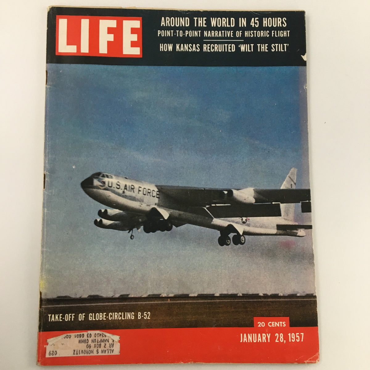 Life Magazine January 28 1957 Featuring B-52 Plane Take-Off - Vintage Aviation History