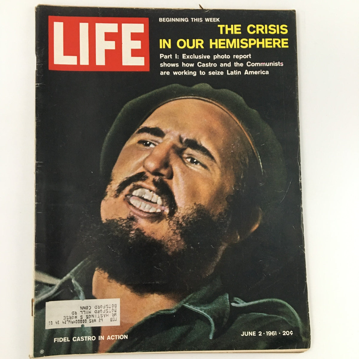 Life Magazine June 2 1961 Featuring Cuban Revolutionary Fidel Castro in Action - Historical Collectible