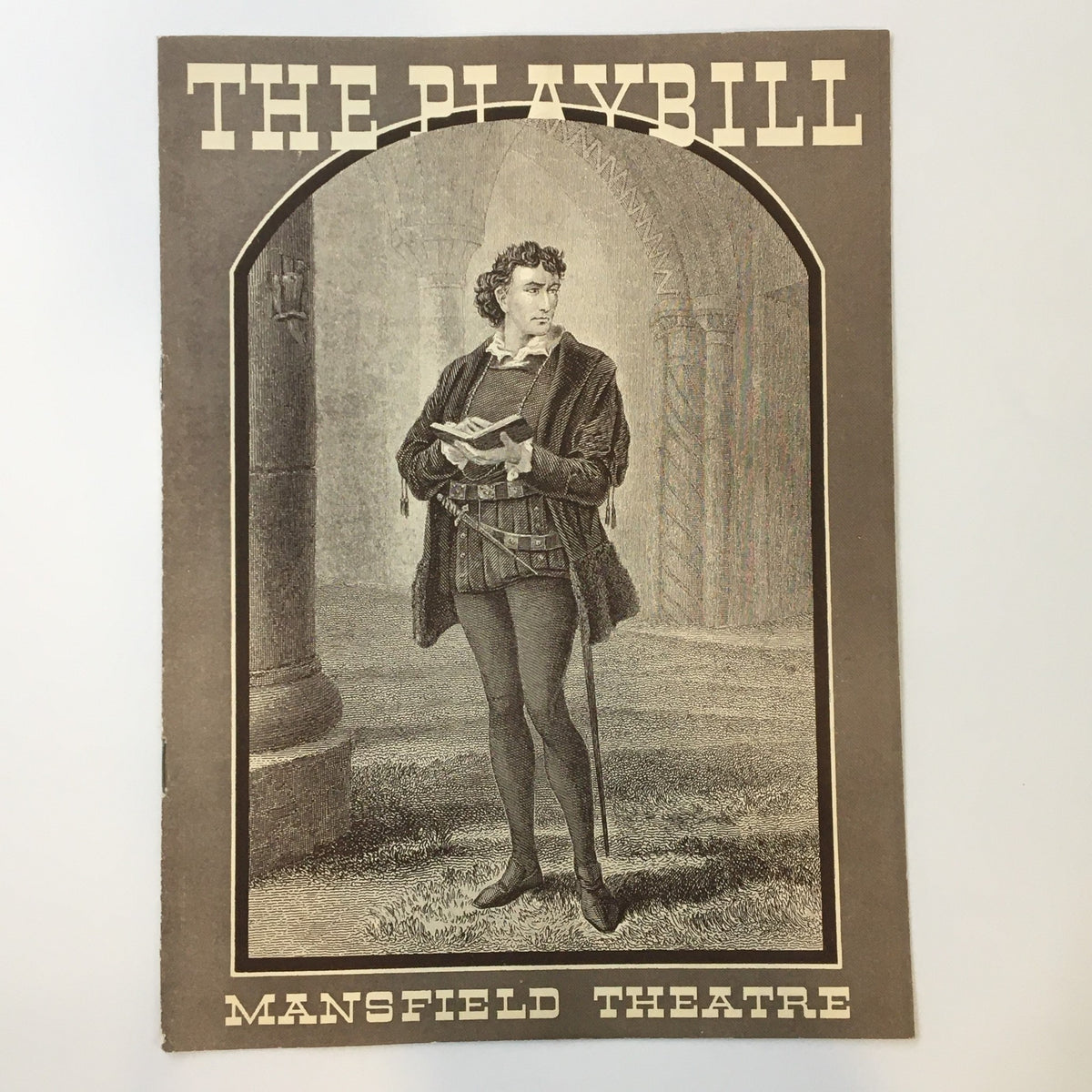 Cover page of the 1936 Playbill for Mansfield Theatre featuring the play 'Behind Red Lights' by Samuel Shipman, showcasing a vintage design with an illustration of a character.