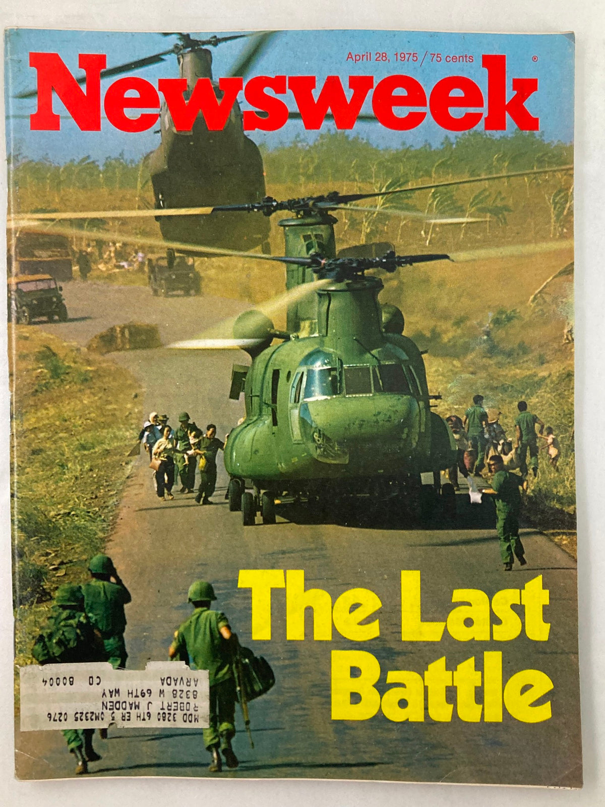 Cover of Newsweek Magazine, April 28, 1975, featuring 'The Last Battle