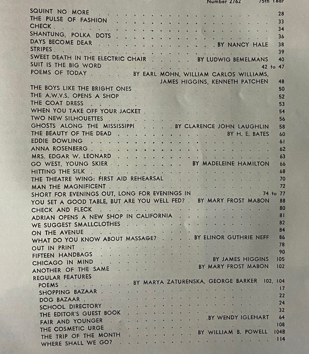 Harper's Bazaar Magazine March 1, 1942 The Pulse of Fashion No Label
