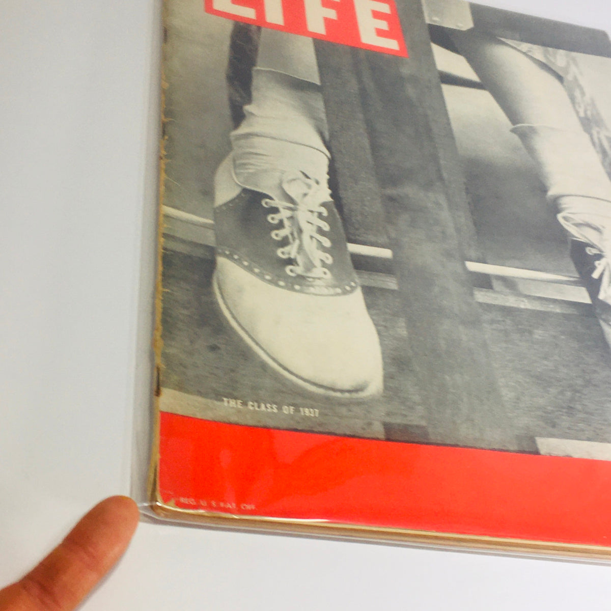 Cover of Vintage Life Magazine: The Class of 1937 featuring distinctive shoes and bold red lettering.