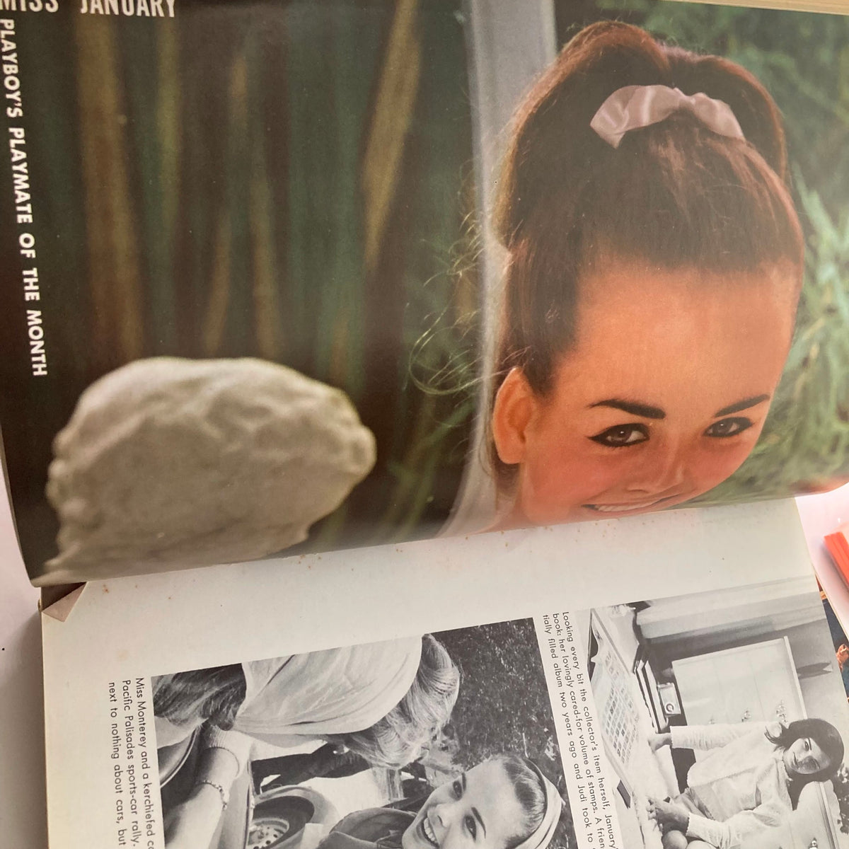 VTG Playboy Magazine January 1963 featuring Playmate Judi Monterey, showcasing the cover and introduction to the centerfold.