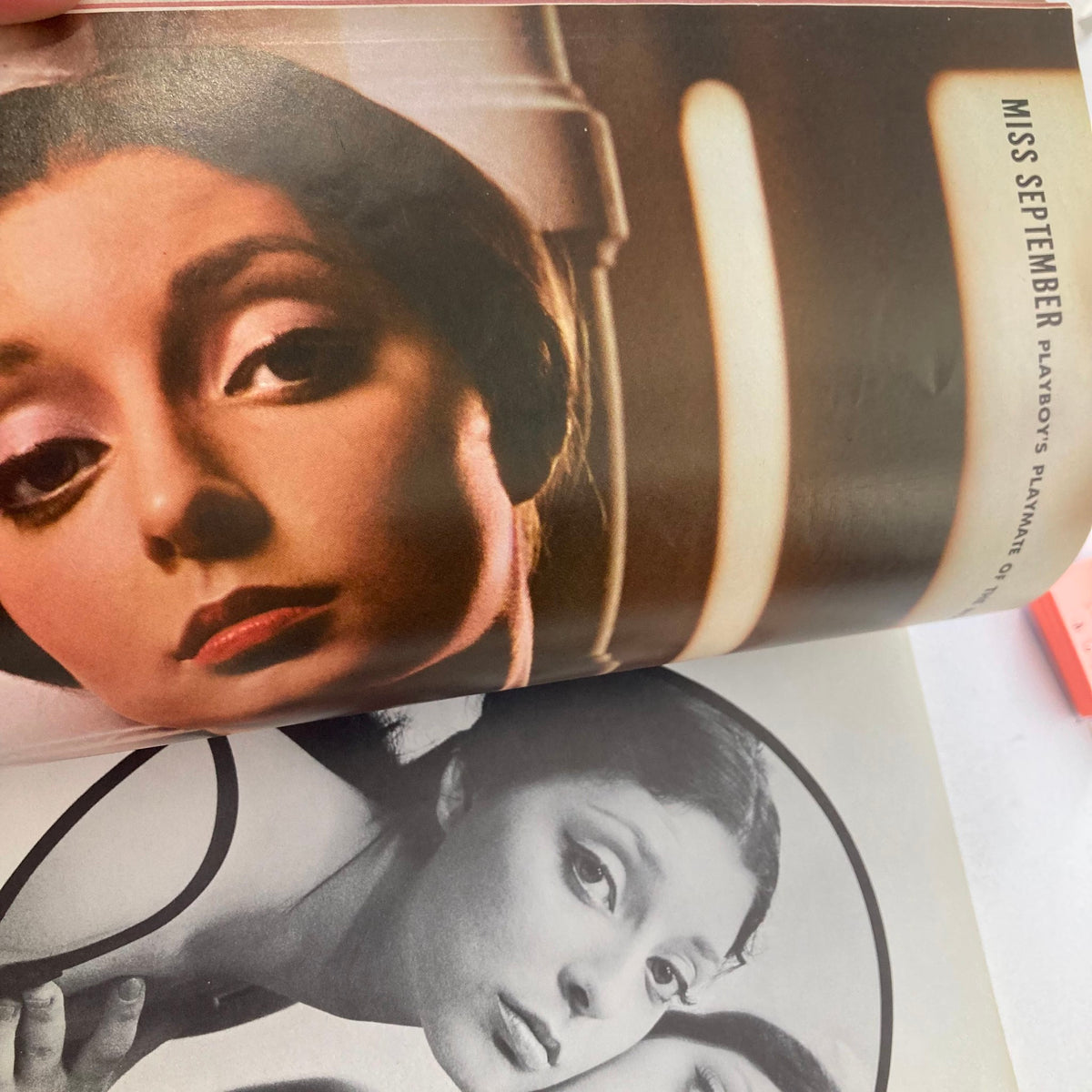 Inside page of VTG Playboy Magazine September 1963 displaying 'Miss September', highlighting stunning black and white and color photography.
